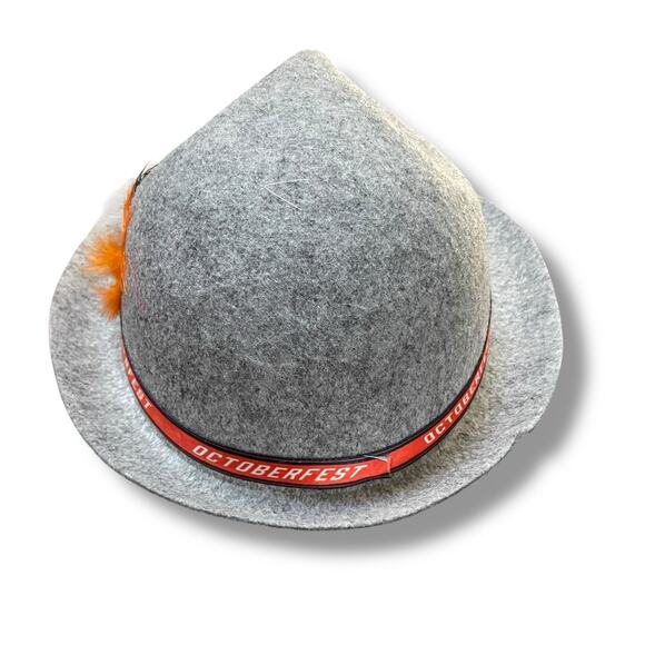 Samuel Adams Oktoberfest Fedora Hat Beer Boston MA German Feather Alpine Costume - Picture 6 of 11